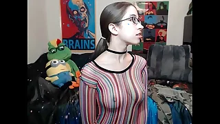 teen alexxxcoal flashing Bristols on live webcam  - 6cam&period;biz