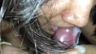 Sexiest Indian Son Closeup Cock Sucking with Sperm in Brashness