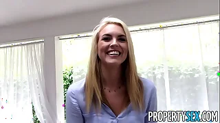 PropertySex - Tricking gorgeous pure social class agent buy homemade sex sheet