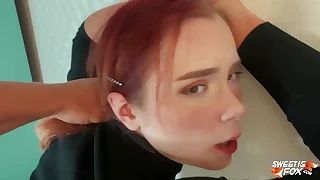 Man Facefuck&comma; Ballpark Pussy Fuck of Flouted Redhead and Cum upstairs Tits