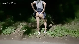 Mini teen risky public squirting&period;